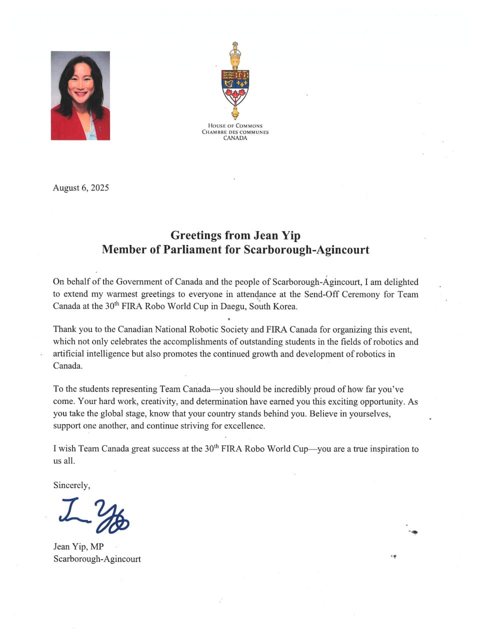 Member of Parliament · Team Canada